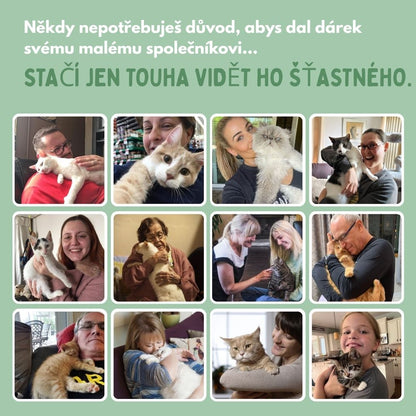 Interaktivní hračka pro kočky s peřím, závěsná a pružná