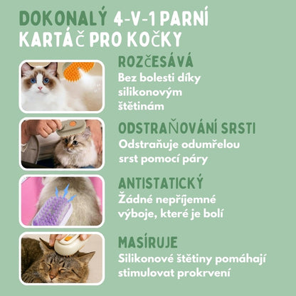 Veluna Steam Brush pro Kočky