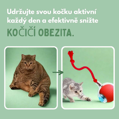 Chytrý míček pro kočky, 100% autonomní, navržený tak, aby napodoboval skutečnou kořist.